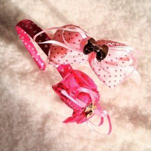 Boutique Baby 2 Piece Plush Bow Holiday Headbands